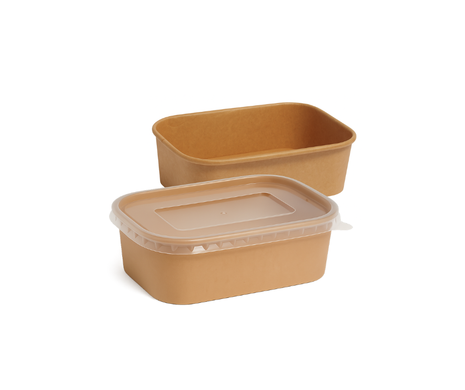 650ml Rectangular Kraft Bowl