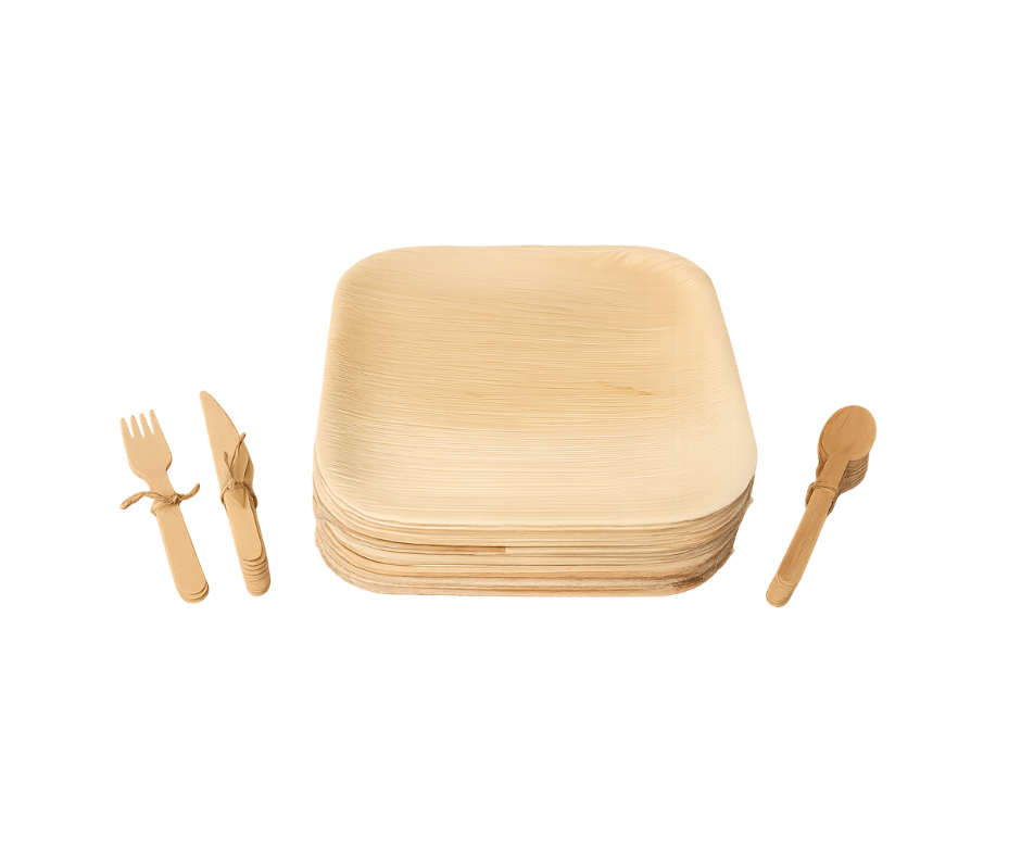 Basic Party Pack Square Plates and Cutlery