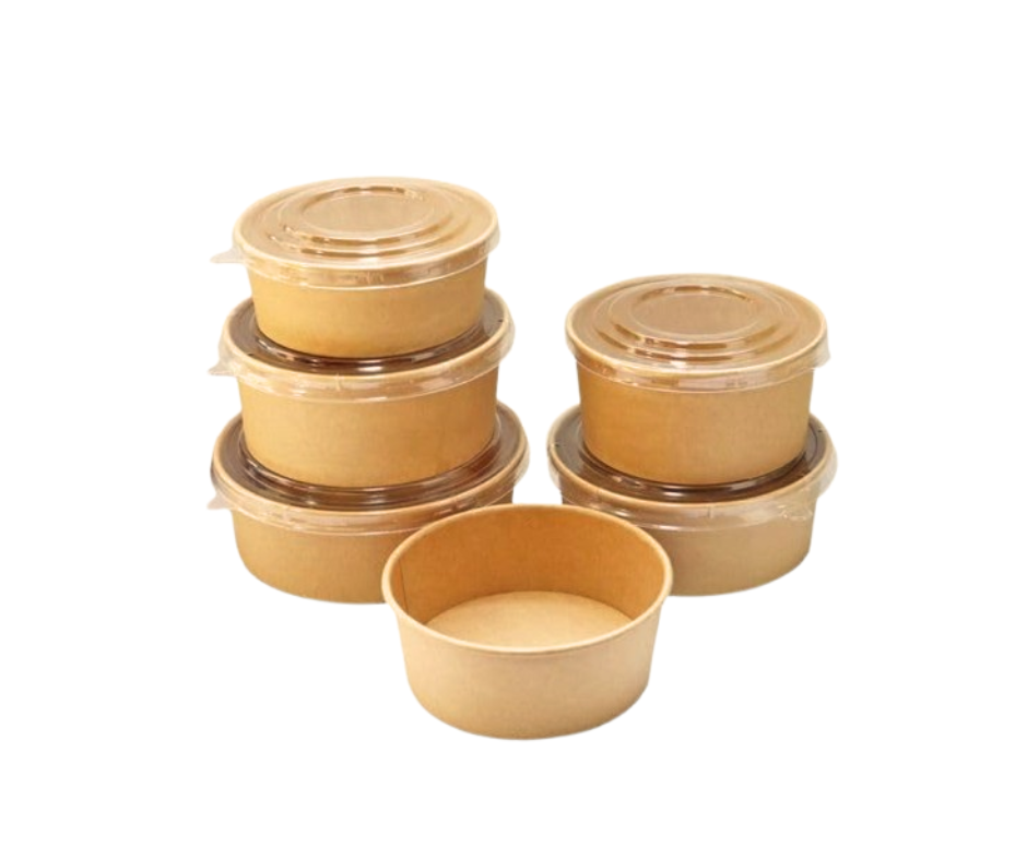 Disposable 750ml (26oz) Round Kraft Paper Bowls