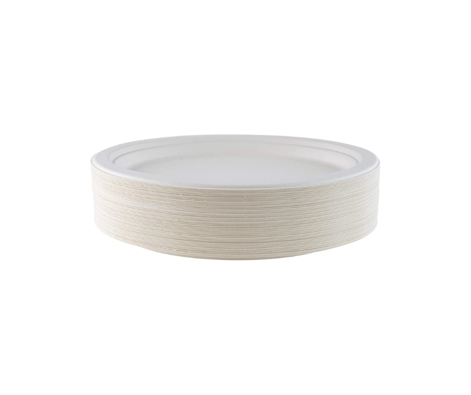 Eco friendly 10″ ROUND BAGASSE PLATE