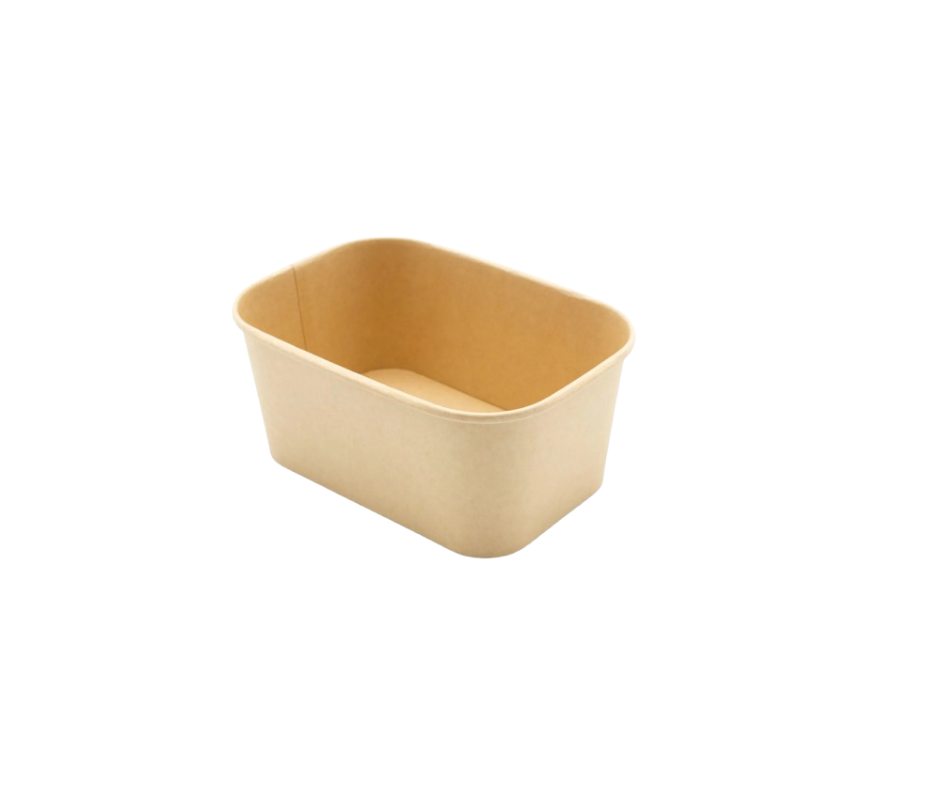 1000ml Rectangular Kraft Bowl