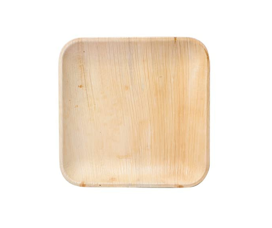 10″ compostable palm leaf square plates for weddings UK