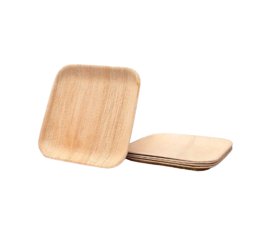 Eco-Friendly 10″ (25 cm) Compostable Palm Leaf Square Plates