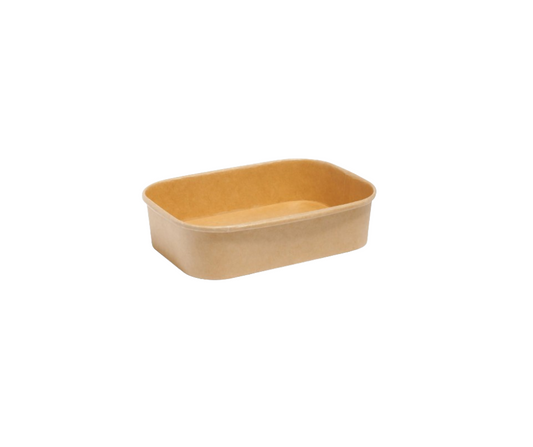 500ml Rectangular Kraft Bowl