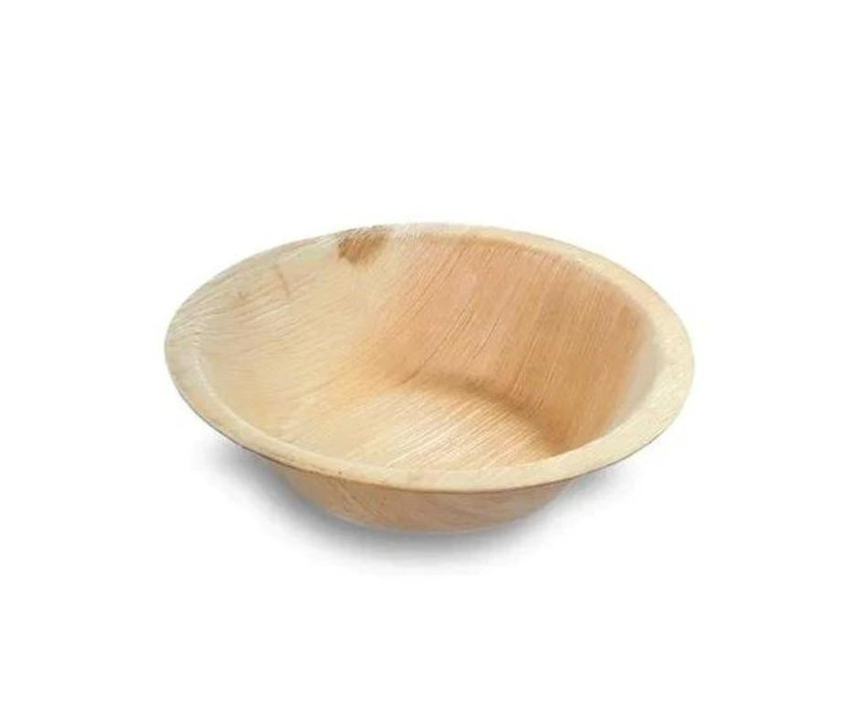 5" (12 cm) Round Palm Leaf Dessert Bowls