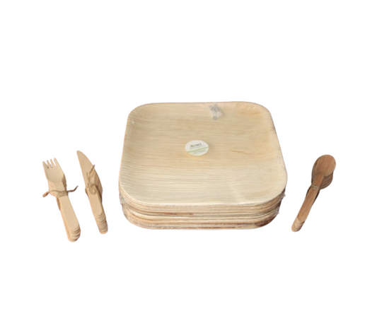 Basic Party Pack Square Plates and Cutlery