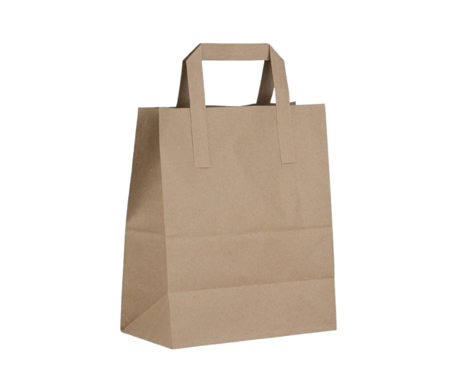 S.O.S Kraft Large Bags with Flat Handles