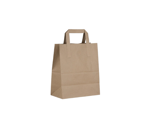 S.O.S Kraft Small Bags with Flat Handles