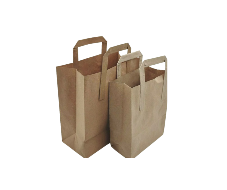 S.O.S Kraft Large Bags with Flat Handles