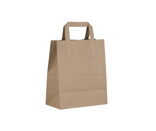 S.O.S Kraft Medium Bags with Flat Handles