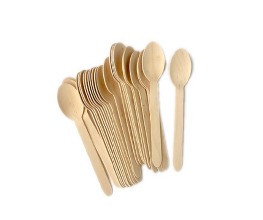 Biodegradable Wooden 100 Spoons